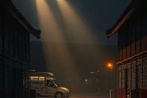 纪录片大地褶皱剧照，峡谷岩层在晨光下呈现层叠纹理