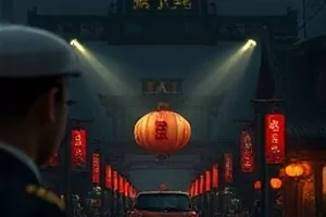 家庭剧旧胶片里的夏天剧照，老式放映机投出斑驳光影