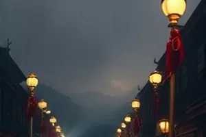 子夜航线剧照，深夜机舱里亮着一排阅读灯